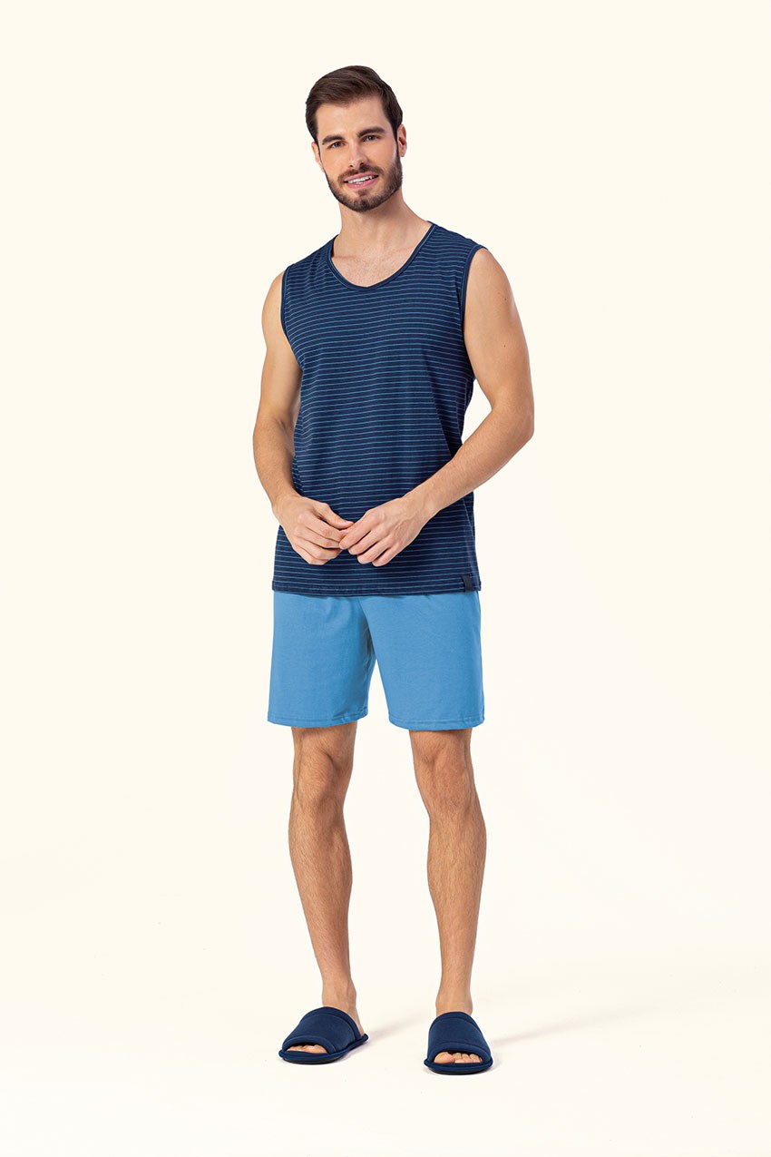 Pijama Regata Masculino Adulto - Lua Encantada