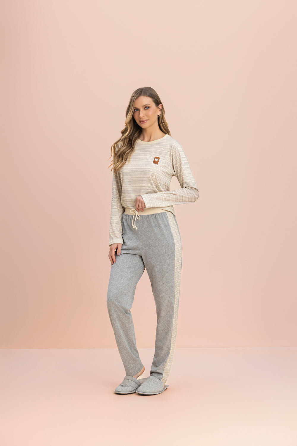 Pijama Manga Longa Bem-Estar em Algodão - Lua Encantada
