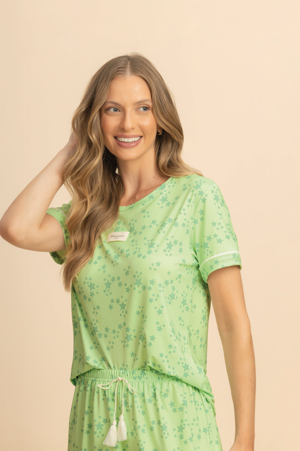 Short Doll Manga Curta Astral em Algodão - Lua Encantada