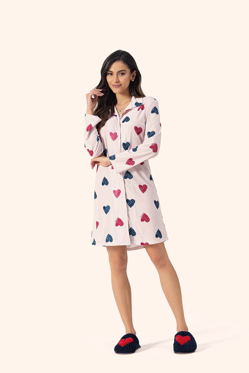 Camisola Manga Longa Aberta Sobre o Amor em Algodão - Lua Encantada