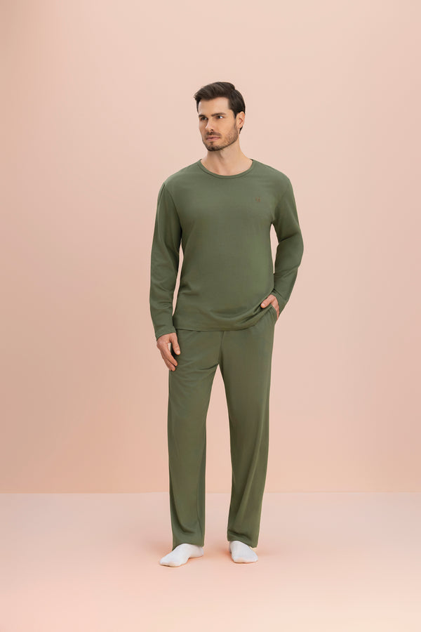 Pijama Manga Longa Selva em Algodão - Lua Encantada