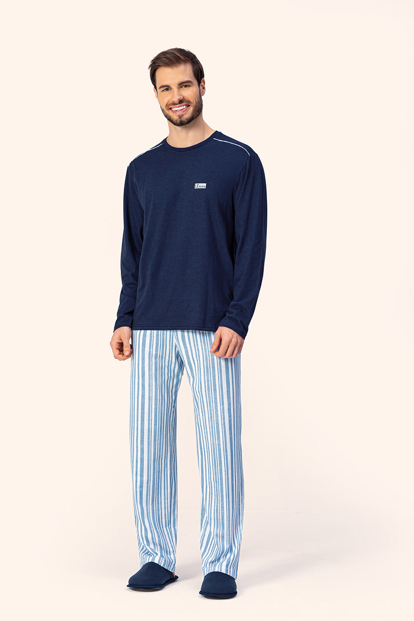 Pijama Masculino Manga Longa Resiliência em Algodão - Lua Encantada
