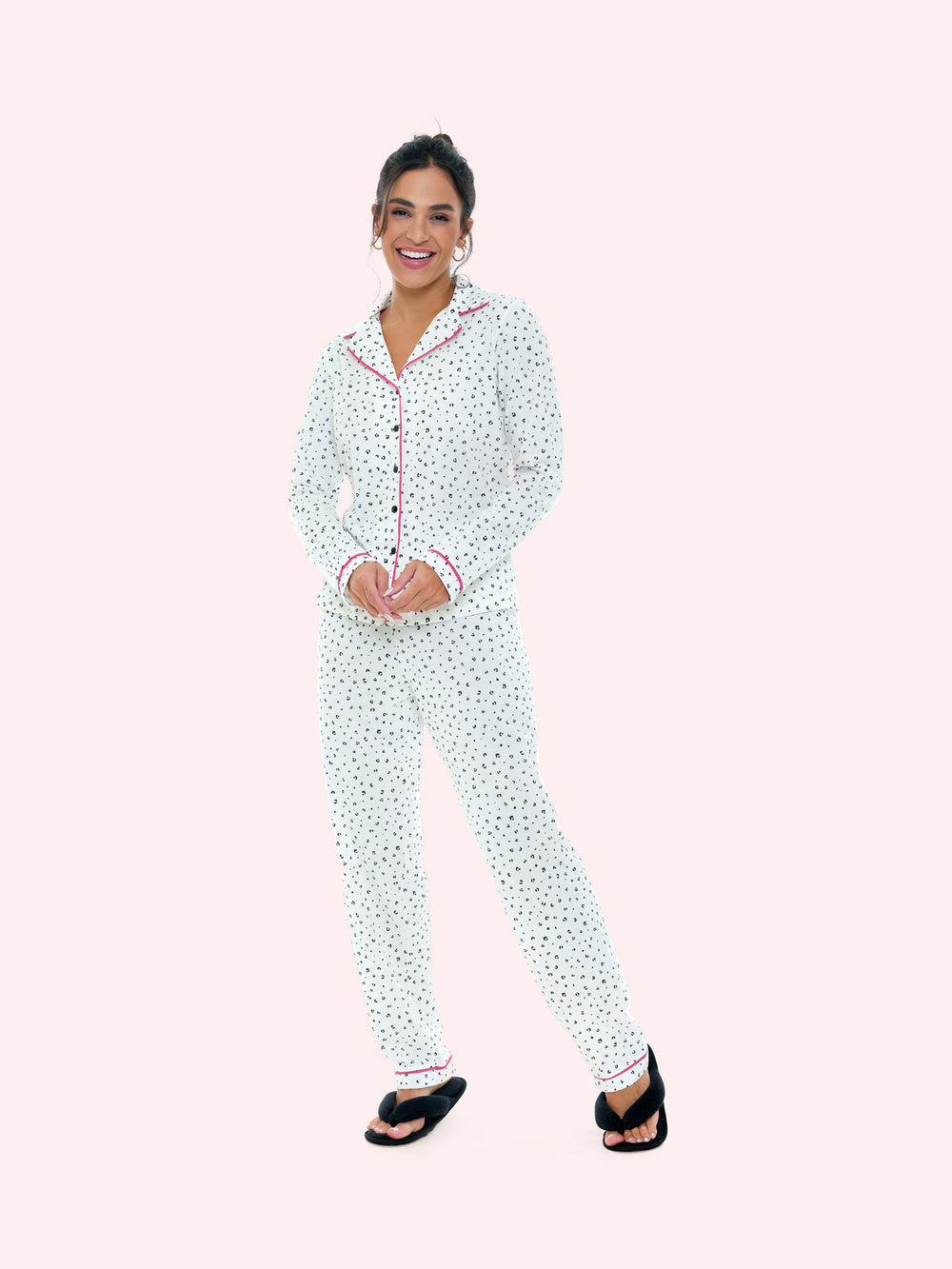 Pijama Manga Longa Alfaitaria Onça em Algodão - Bocejinho