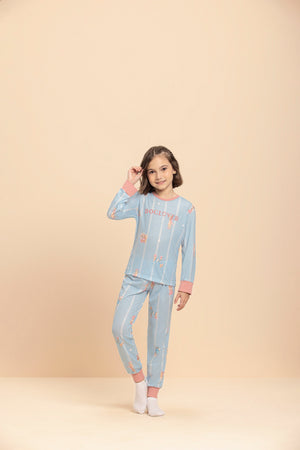 Pijama Manga Longa Infantil Doguinhos em Algodão - Lua Encantada