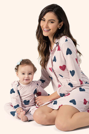 Body Bebê com Calça Manga Longa Sobre o Amor - Lua Encantada