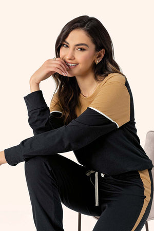 Pijama Feminino Manga Longa Gentileza em Algodão - Lua Encantada - G