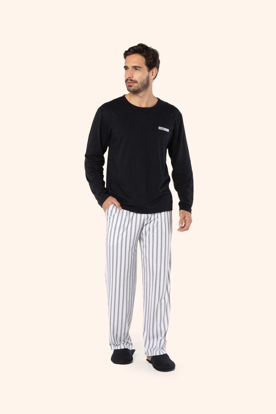 Pijama Manga Longa Masculino Momentos em Algodão - Lua Encantada