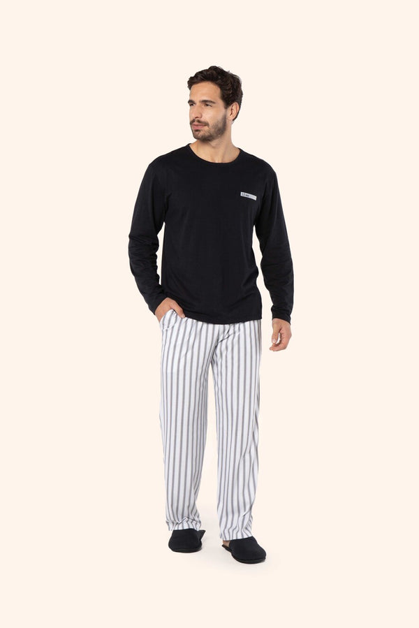 Pijama Manga Longa Masculino Momentos em Algodão - Lua Encantada