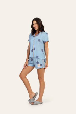 Short Doll Manga Curta Aberto Entusiasmo em Algodão - Lua Encantada