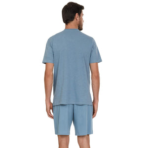 Pijama Masculino Manga Curta Lucca em Algodão - Divina Noite