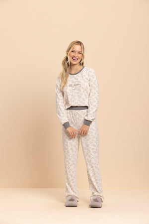 Pijama Manga Longa Sky em Algodão - Lua Encantada