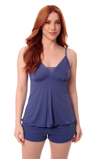 Baby Doll Luna Tule em Malha Fria - Divina Noite