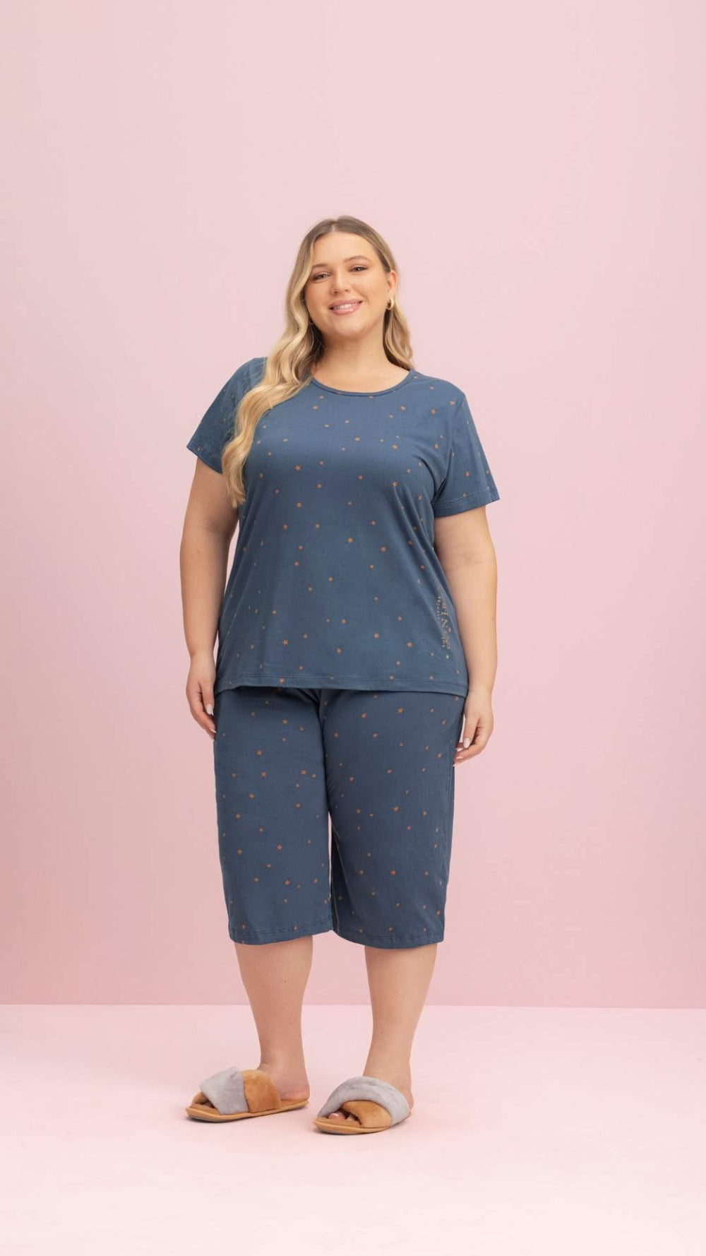 Pescador Manga Curta Céu e Sonhos em Algodão - Lua Encantada