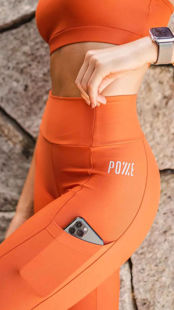 Legging Fitness Lisa Bronze com Elástico Anoitecer - Pozze