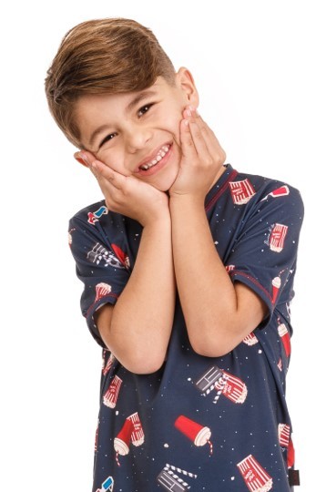 Pijama Infantil Fun Family em Malha Mescla - Divina Noite