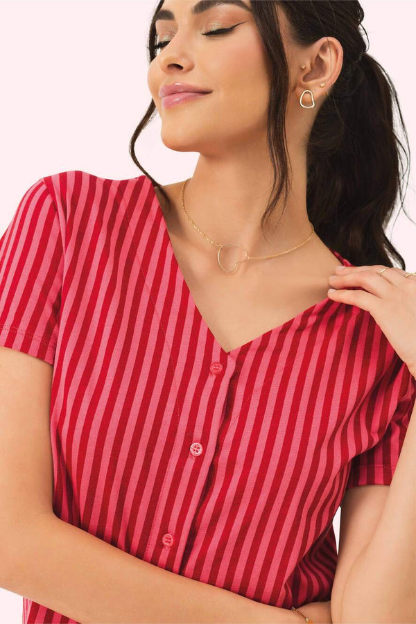 Short Doll Manga Curta Contemporâneo em Algodão - Lua Encantada