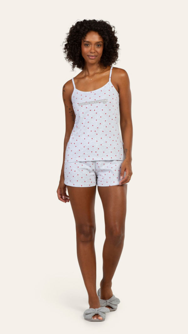 Short Doll Alça New Year em Malha Mescla - Lua Encantada