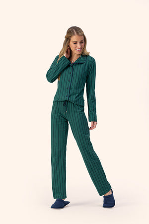 Pijama Manga Longa Aberto Afeto em Algodão - Lua Encantada