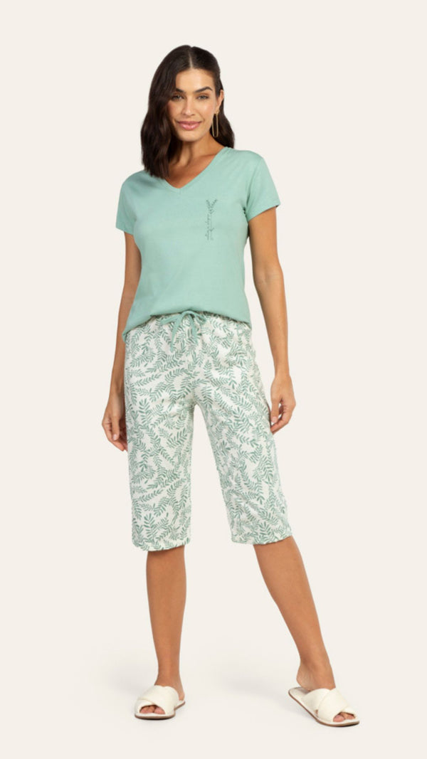 Pescador Manga Curta Alecrim em Algodão - Lua Encantada