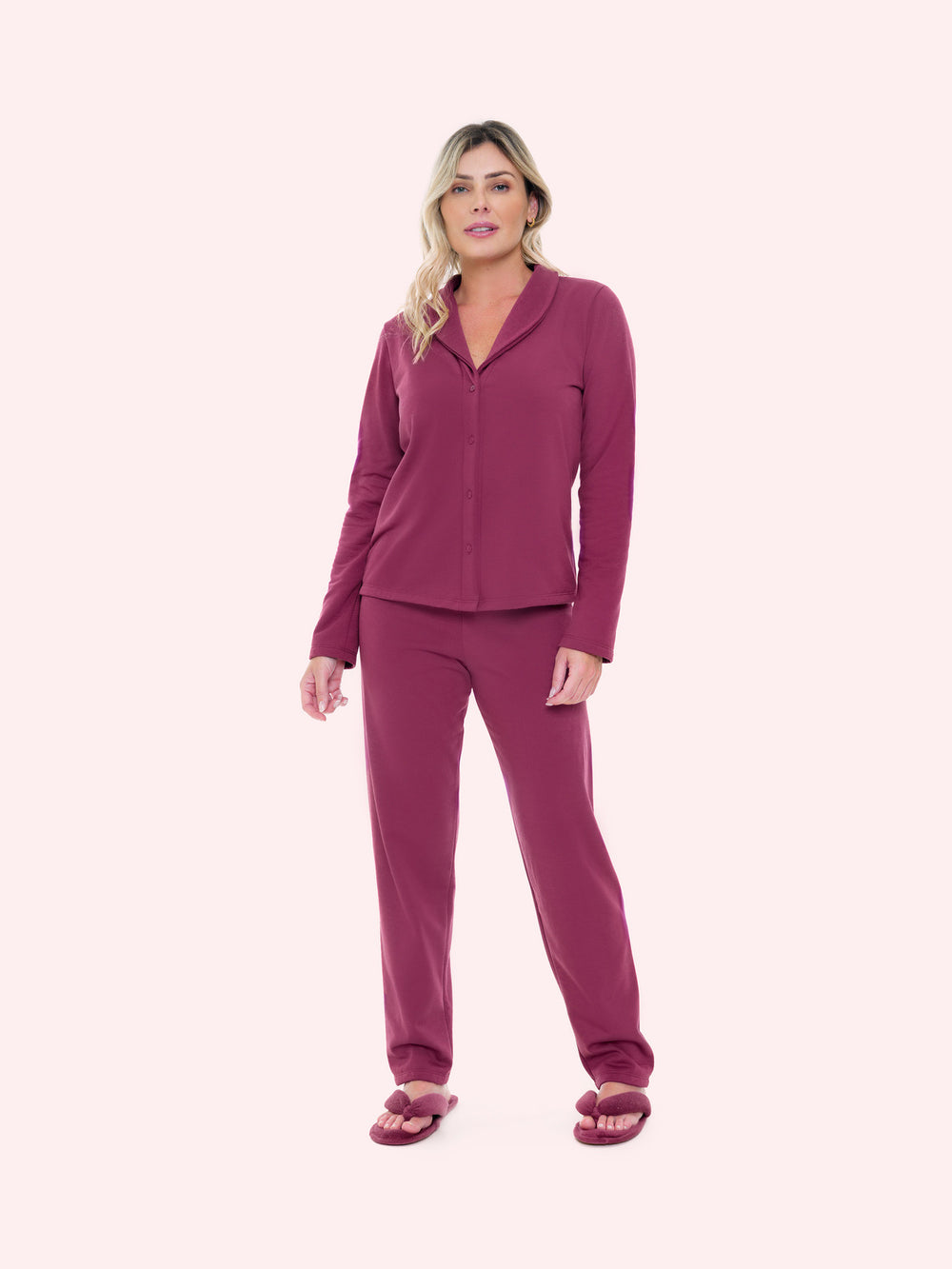 Pijama Manga Longa Aberto em Moletinho - Bocejinho