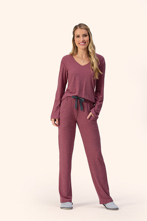 Pijama Manga Longa Desejo em Viscose Canelada - Lua Encantada
