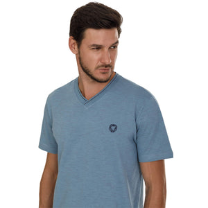 Pijama Masculino Manga Curta Lucca em Algodão - Divina Noite