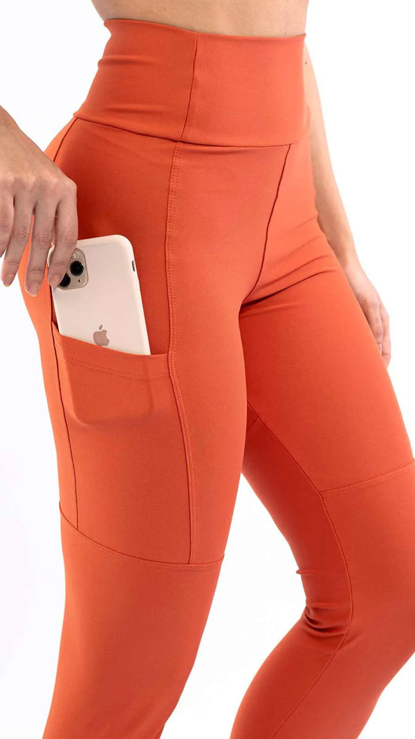 Legging Fitness Lisa Bronze com Elástico Anoitecer - Pozze