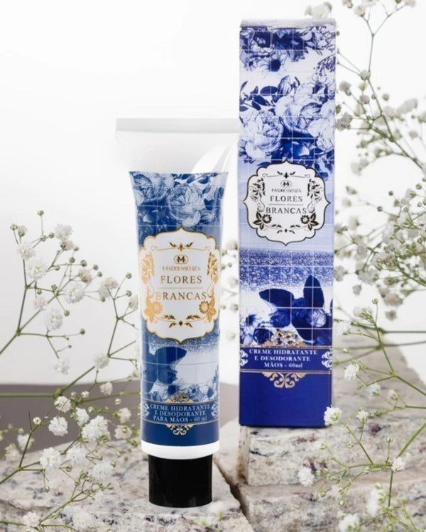 Creme Hidratante e Desodorante Mãos 60ml - Flores Brancas - Madressenza