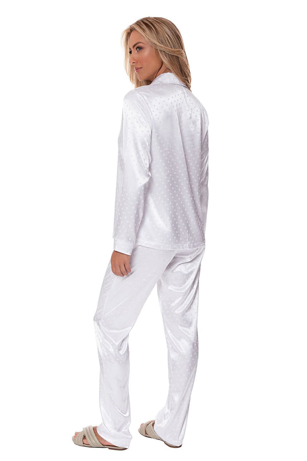 Pijama Manga Longa Leonora em Cetim - Divina Noite