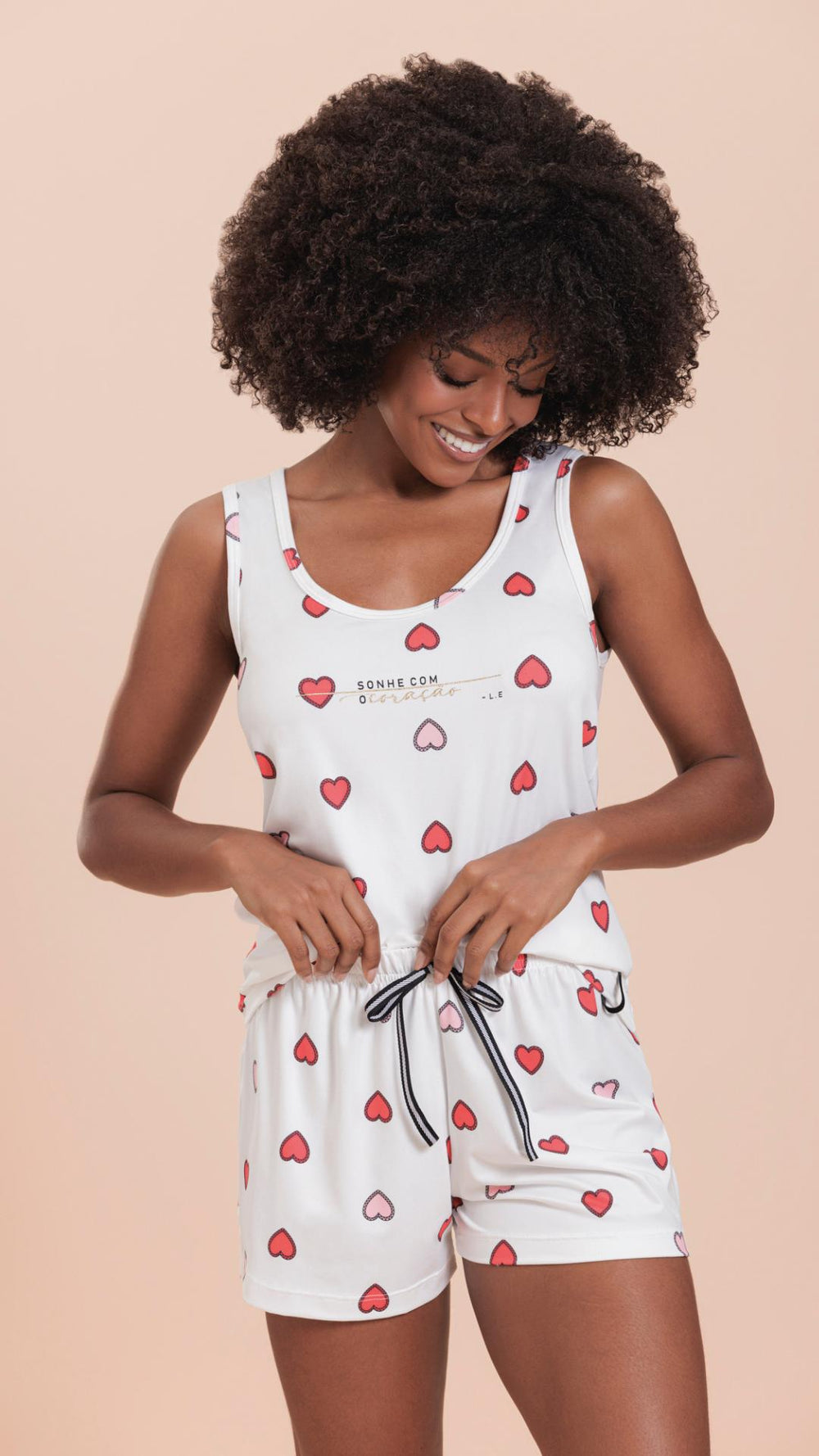 Short Doll Regata Com Paixão em Algodão - Lua Encantada