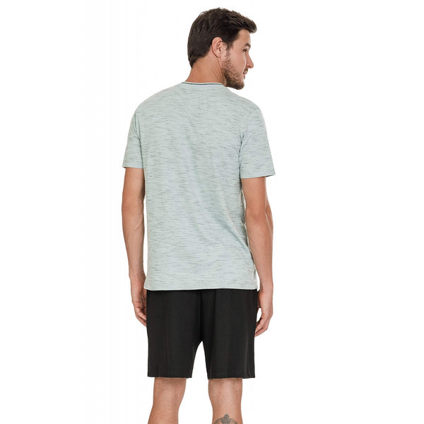 Pijama Masculino Manga Curta Lucca em Algodão - Divina Noite