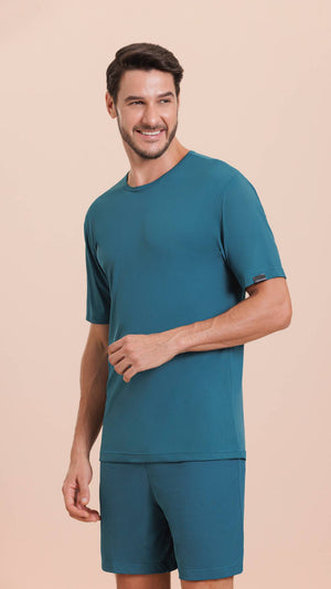 Pijama Manga Curta Masculino em Liganete - Lua Encantada