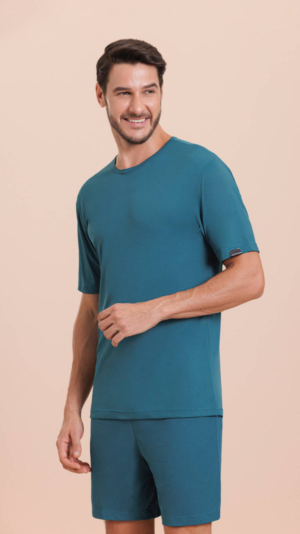 Pijama Manga Curta Masculino em Liganete - Lua Encantada