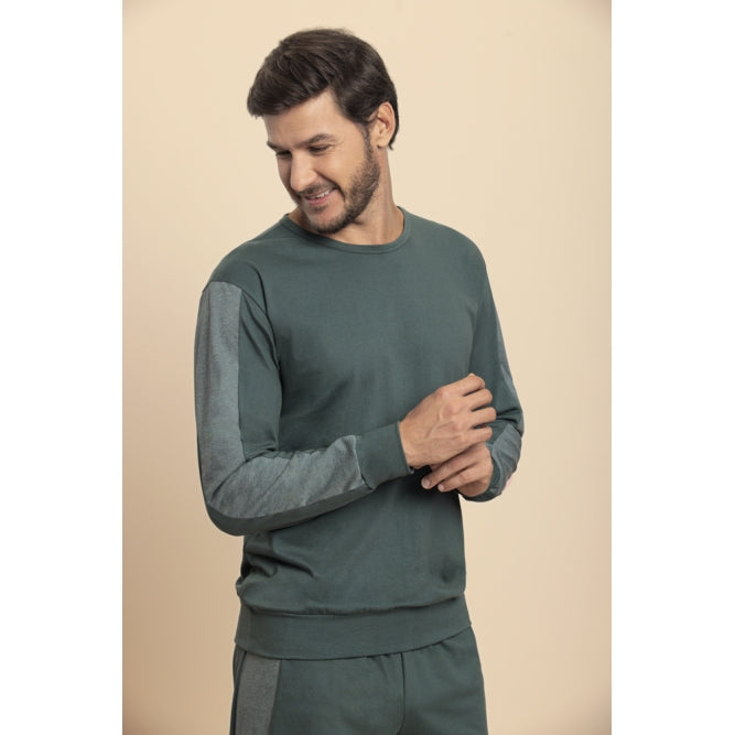 Pijama Masculino Manga Longa Acalmar em 100% Algodão - Lua Encantada