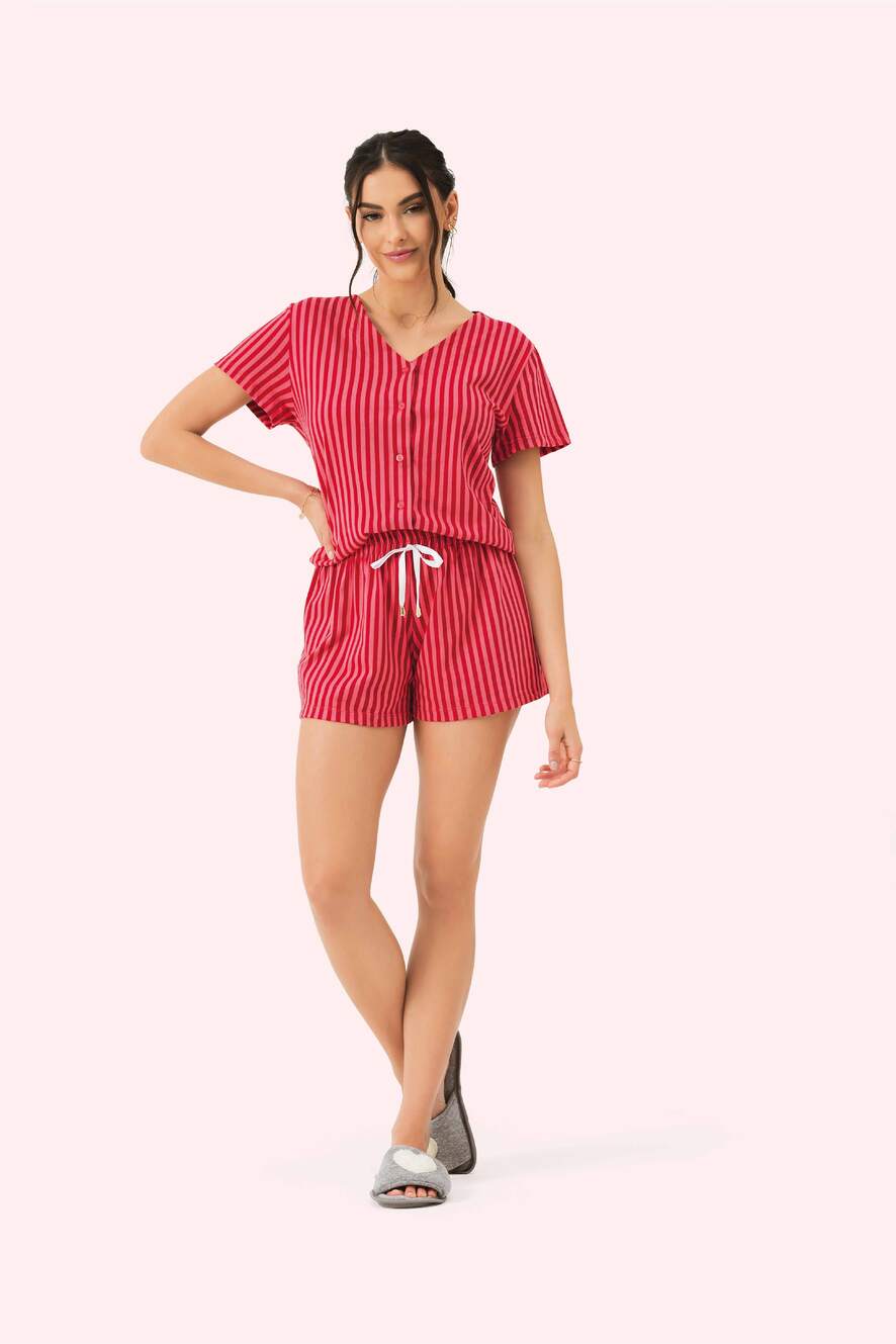 Short Doll Manga Curta Contemporâneo em Algodão - Lua Encantada