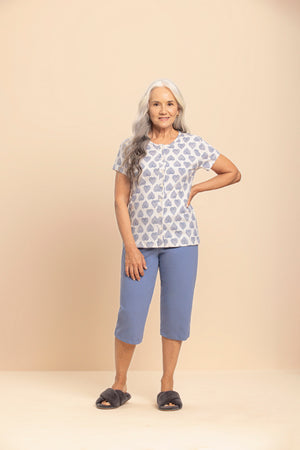 Pescador Manga Curta Aberto Coração em Algodão - Lua Encantada