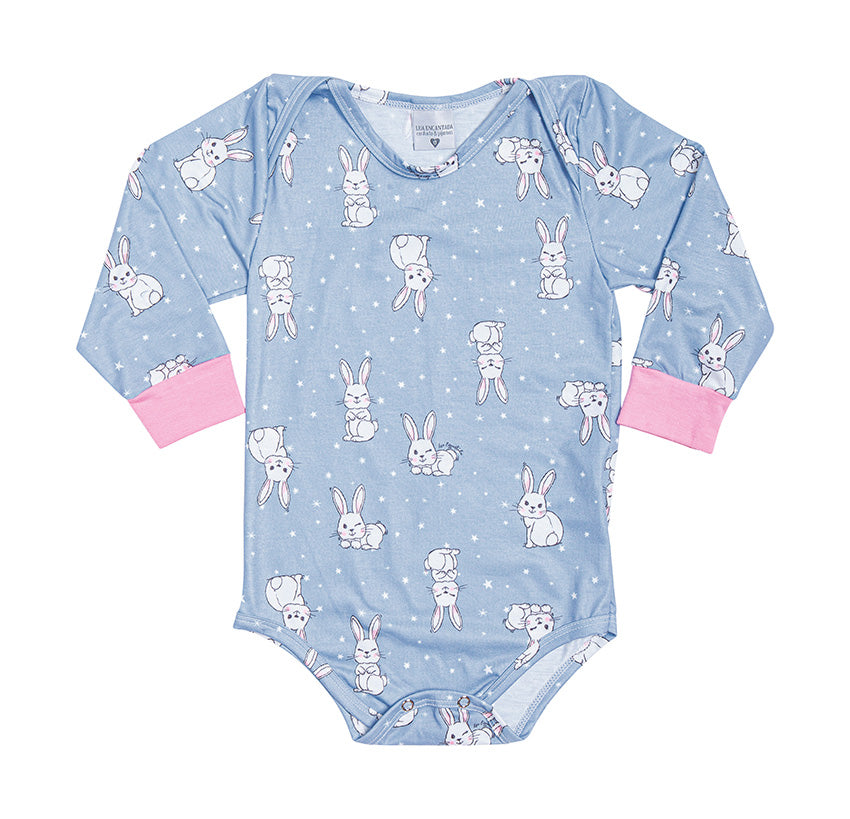 Body Bebê Bunny com Calça Feminino em Cotton - Lua Encantada