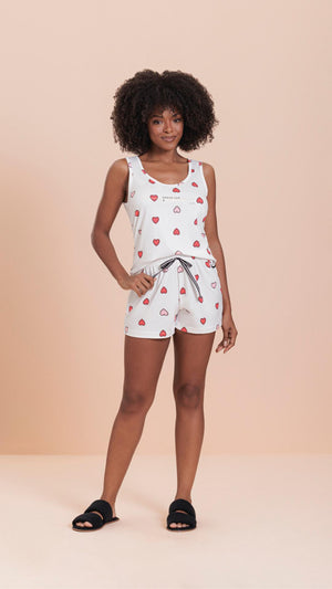 Short Doll Regata Com Paixão em Algodão - Lua Encantada