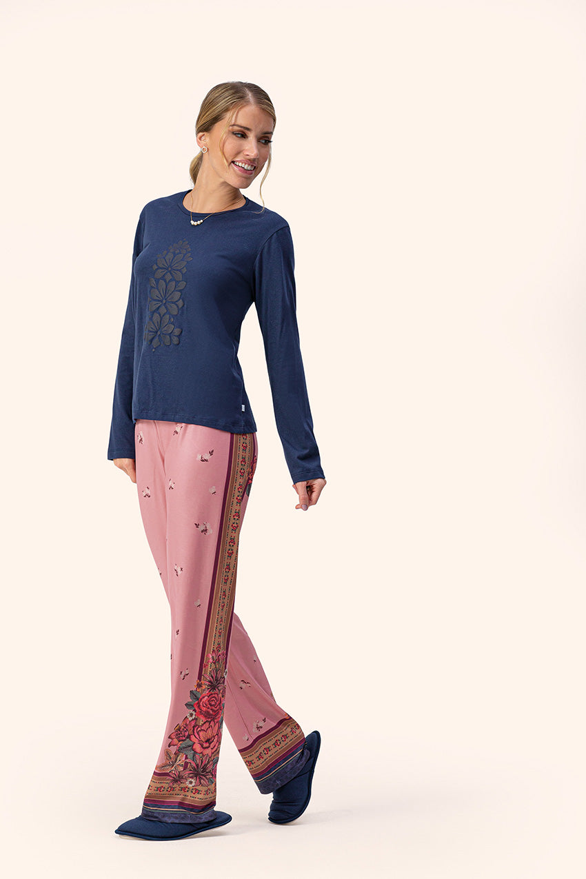 Pijama Manga Longa Feminino em Bali - Lua Encantada
