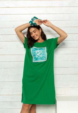 Camisetão Dress Lenço em Algodão - Lua Encantada