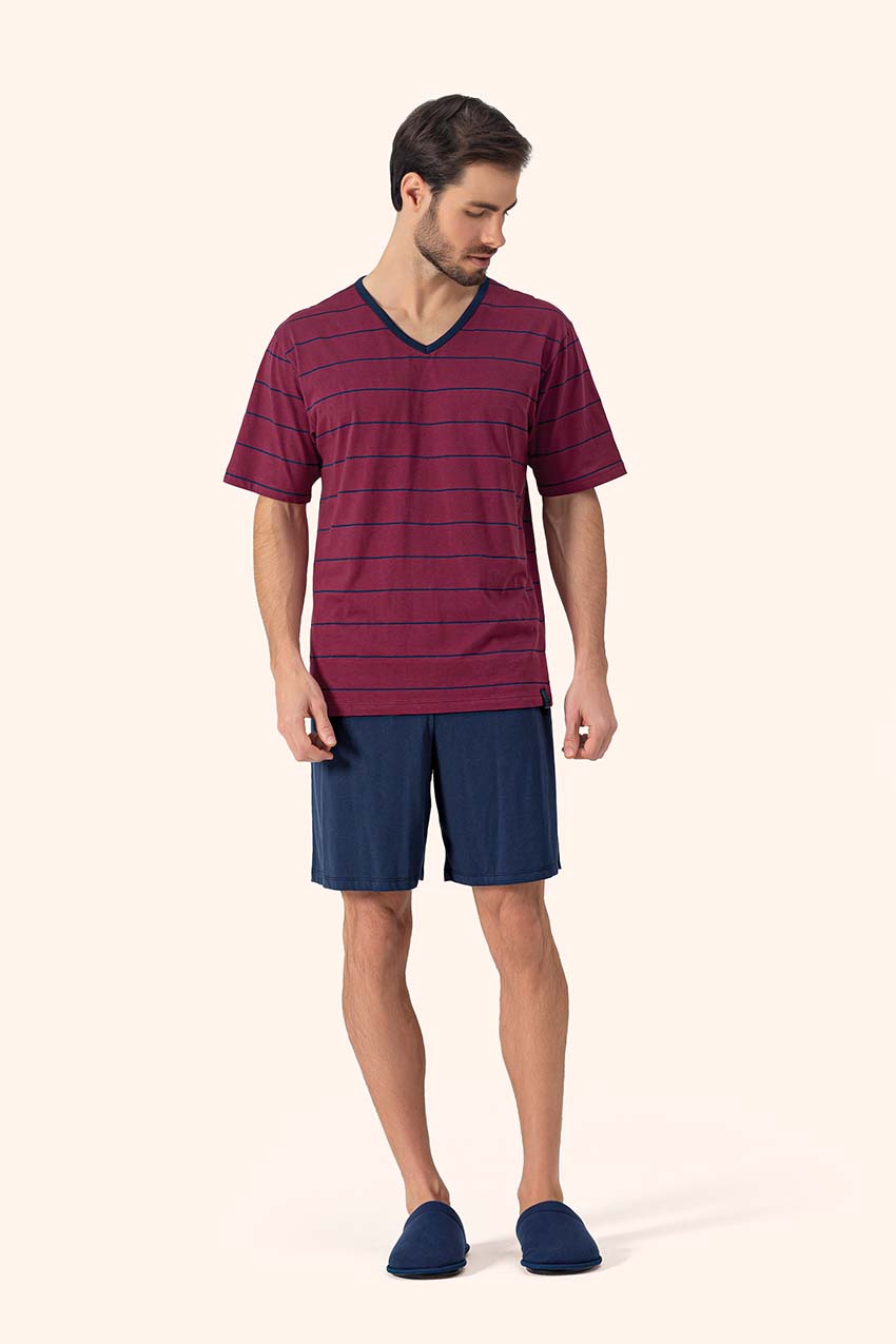 Pijama Manga Curta Masculino Futuro em Algodão -  Lua Encantada