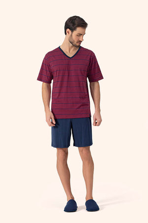 Pijama Manga Curta Masculino Futuro em Algodão -  Lua Encantada