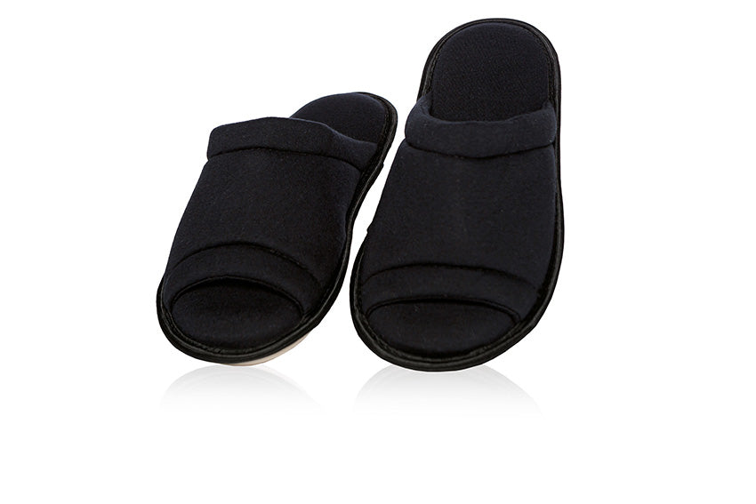 Chinelo de Quarto Aberto Feminino 100% Algodão - Lua Encantada - G - Azul claro