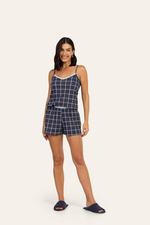 Short Doll Alça New Grid em Algodão - Lua Encantada