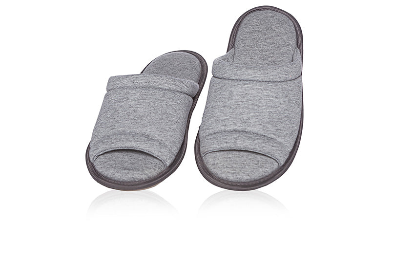Chinelo de Quarto Aberto Feminino 100% Algodão - Lua Encantada - G - Azul claro