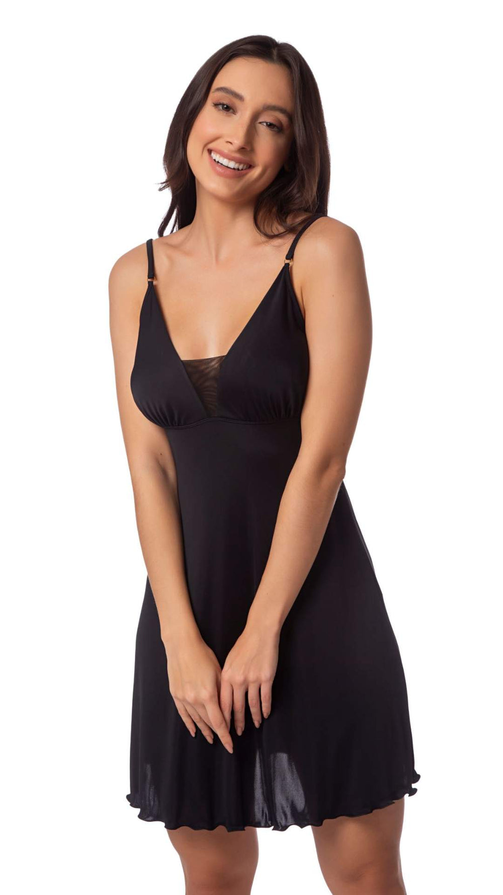 Camisola Luna Tule em Malha Fria - Divina Noite