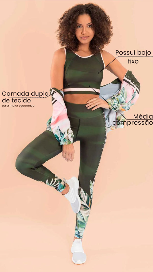 Top Longo Recorte Estampa Oasis - Pozze