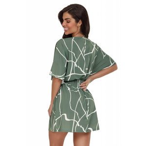 Kaftan Meia Manga Angra em Malha Mescla - Divina Noite