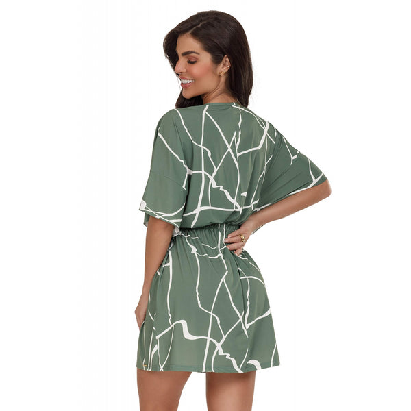 Kaftan Meia Manga Angra em Malha Mescla - Divina Noite