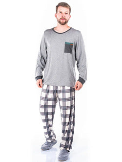 Pijama Masculino Manga Longa Yan em Sublime Velutato - Vairelli
